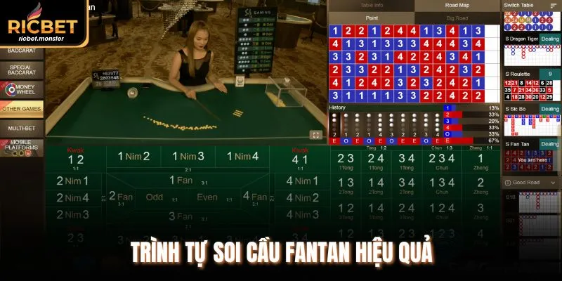 Trình tự soi cầu Fantan hiệu quả