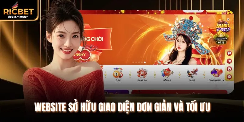 Website sở hữu giao diện đơn giản và tối ưu